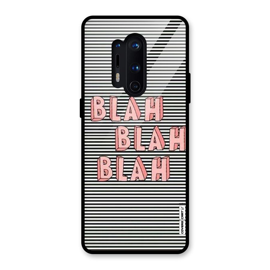 Blah Stripes Glass Back Case for OnePlus 8 Pro