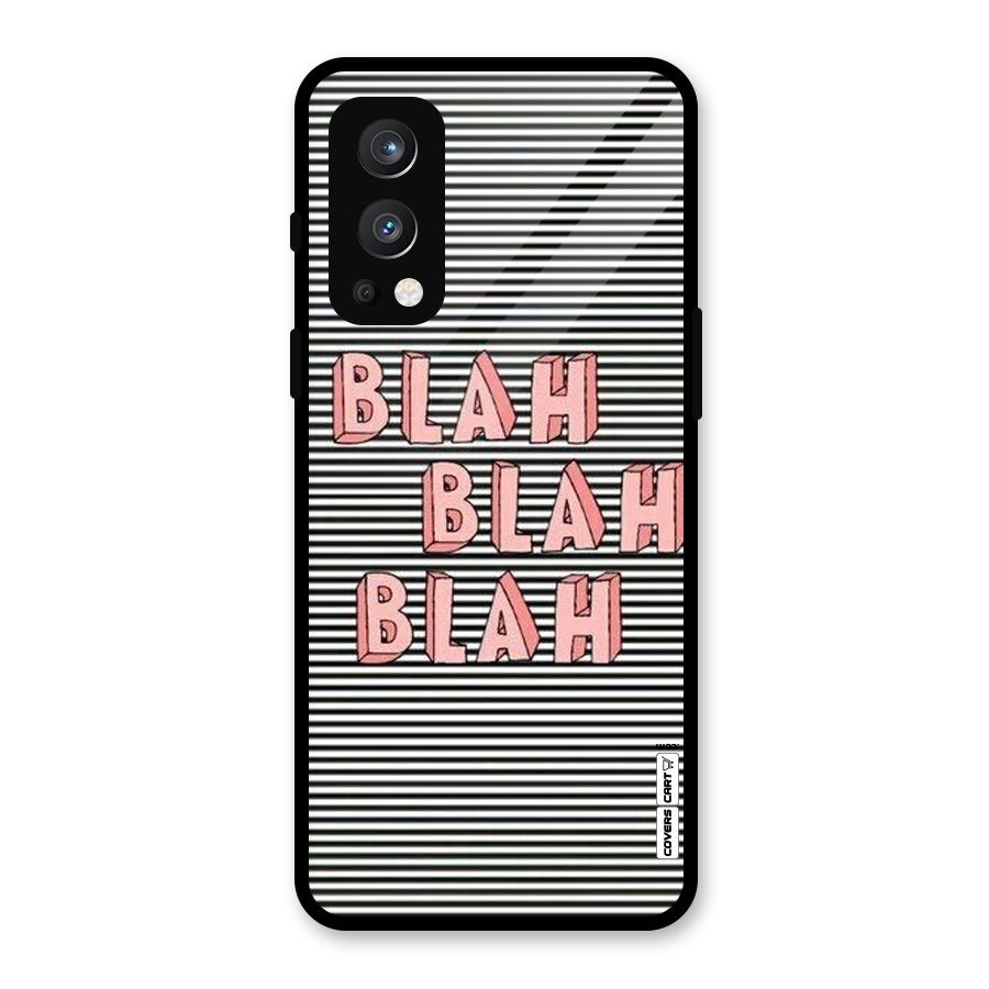 Blah Stripes Glass Back Case for OnePlus Nord 2 5G