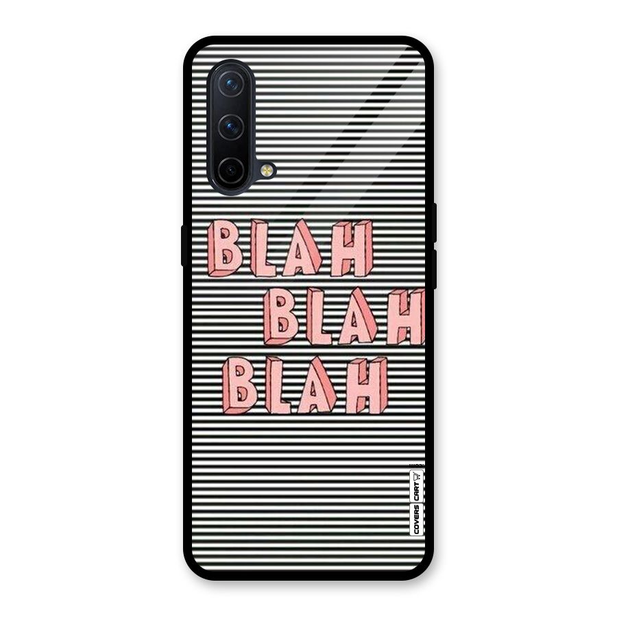 Blah Stripes Glass Back Case for OnePlus Nord CE 5G