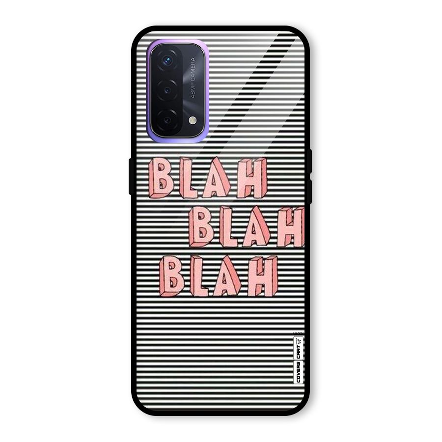 Blah Stripes Glass Back Case for Oppo A74 5G