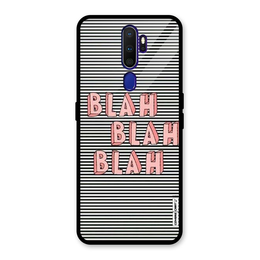 Blah Stripes Glass Back Case for Oppo A9 (2020)