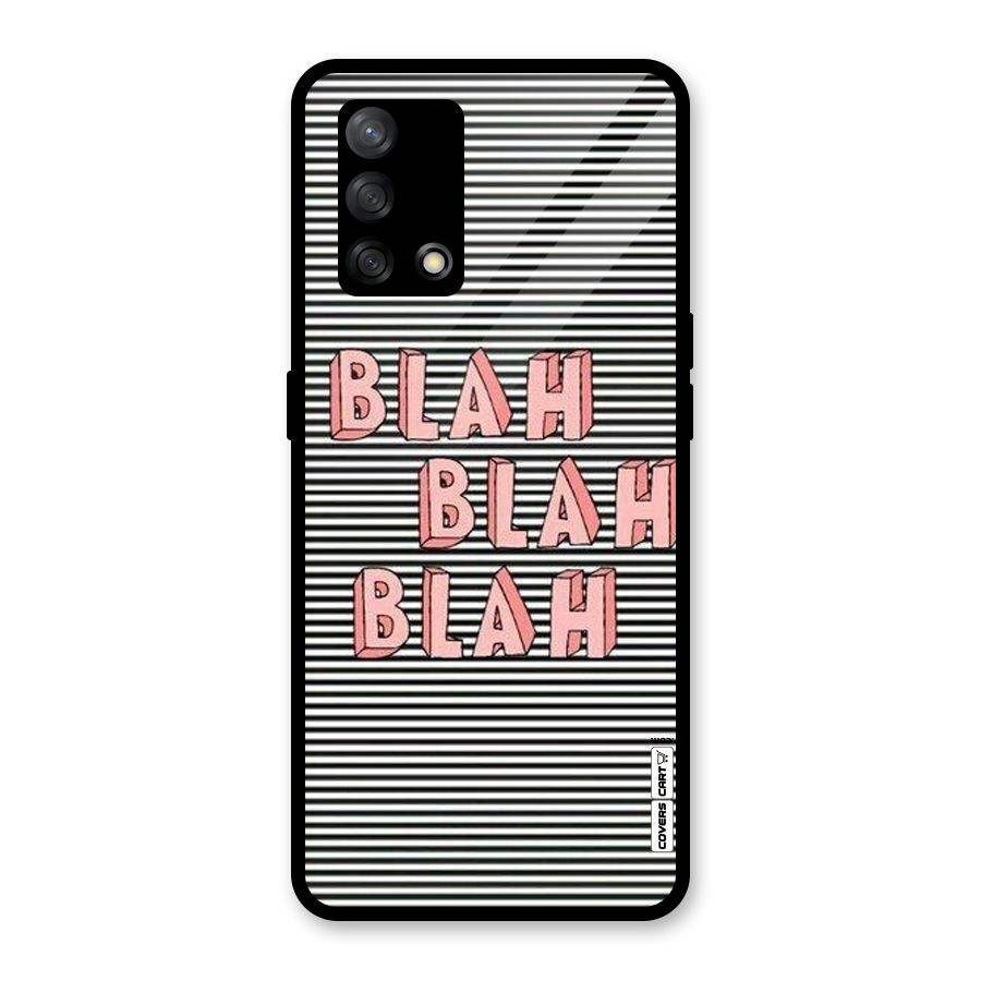Blah Stripes Glass Back Case for Oppo F19