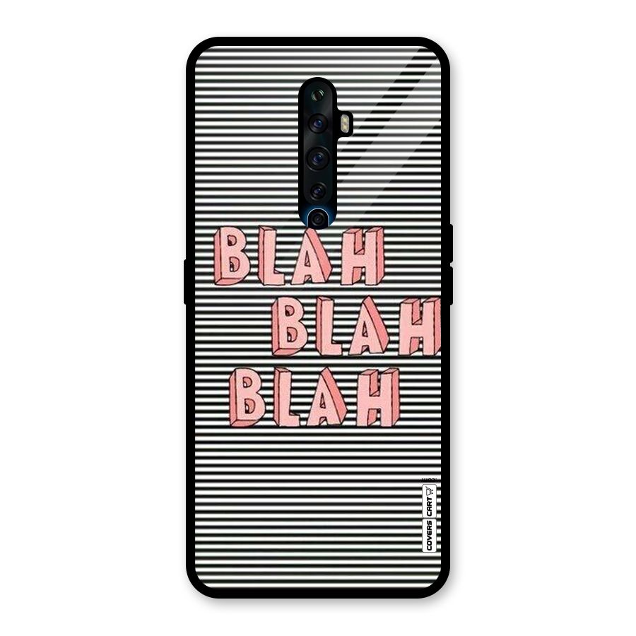 Blah Stripes Glass Back Case for Oppo Reno2 F