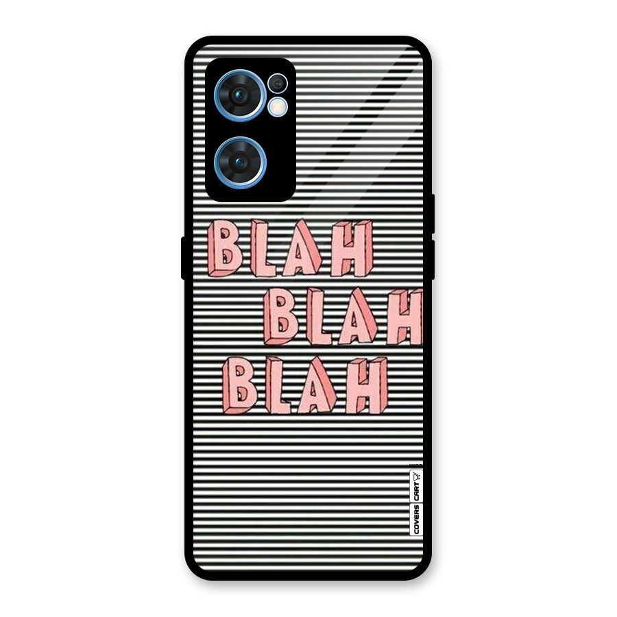 Blah Stripes Glass Back Case for Oppo Reno7 5G