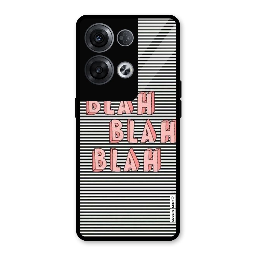 Blah Stripes Glass Back Case for Oppo Reno8 Pro 5G