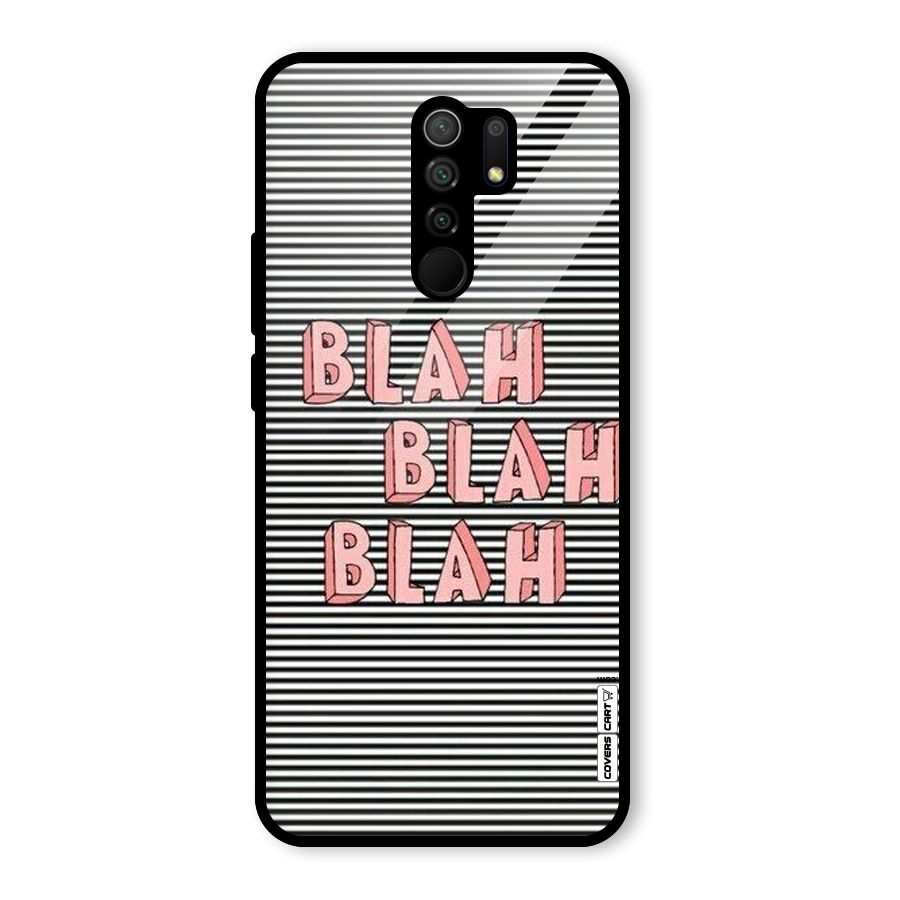 Blah Stripes Glass Back Case for Poco M2