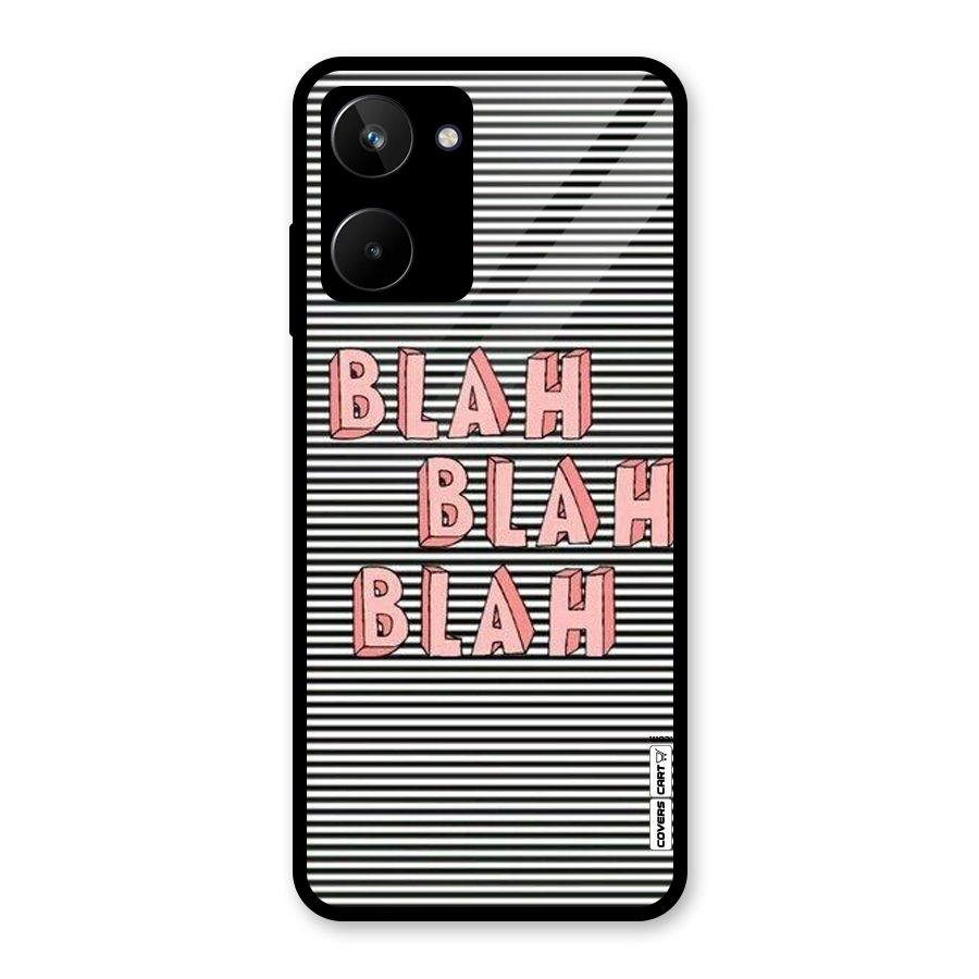 Blah Stripes Glass Back Case for Realme 10