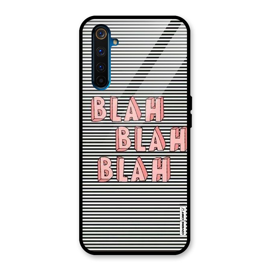 Blah Stripes Glass Back Case for Realme 6 Pro