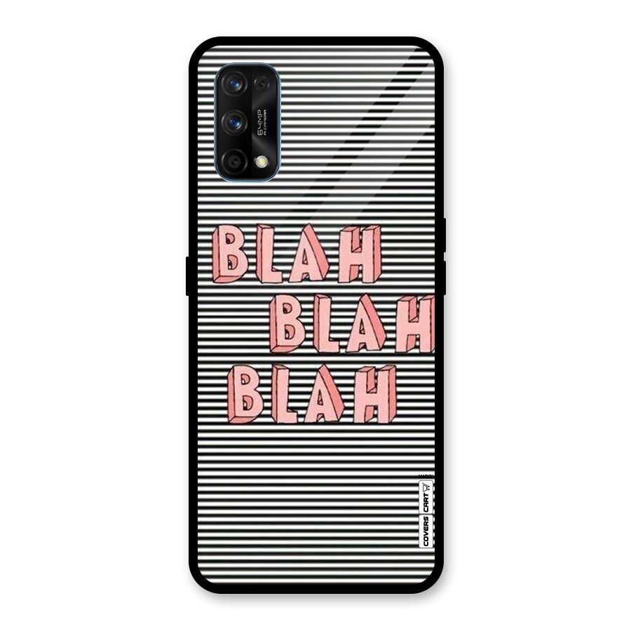 Blah Stripes Glass Back Case for Realme 7 Pro