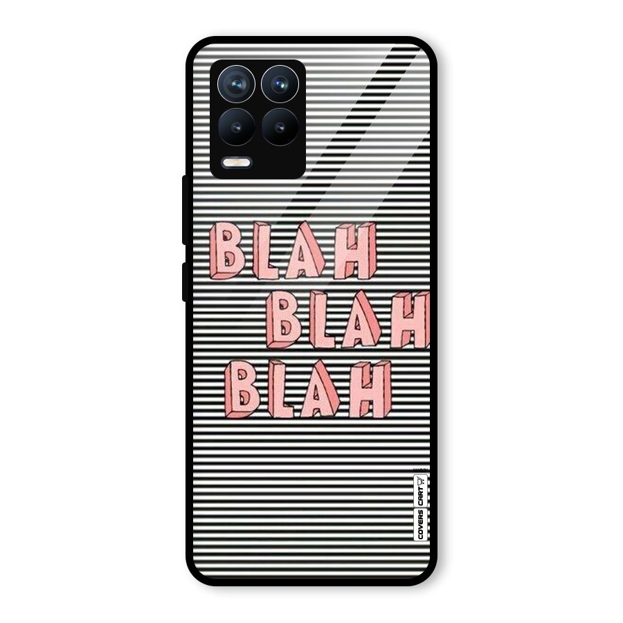 Blah Stripes Glass Back Case for Realme 8