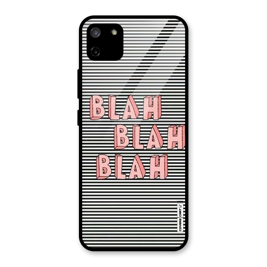 Blah Stripes Glass Back Case for Realme C11