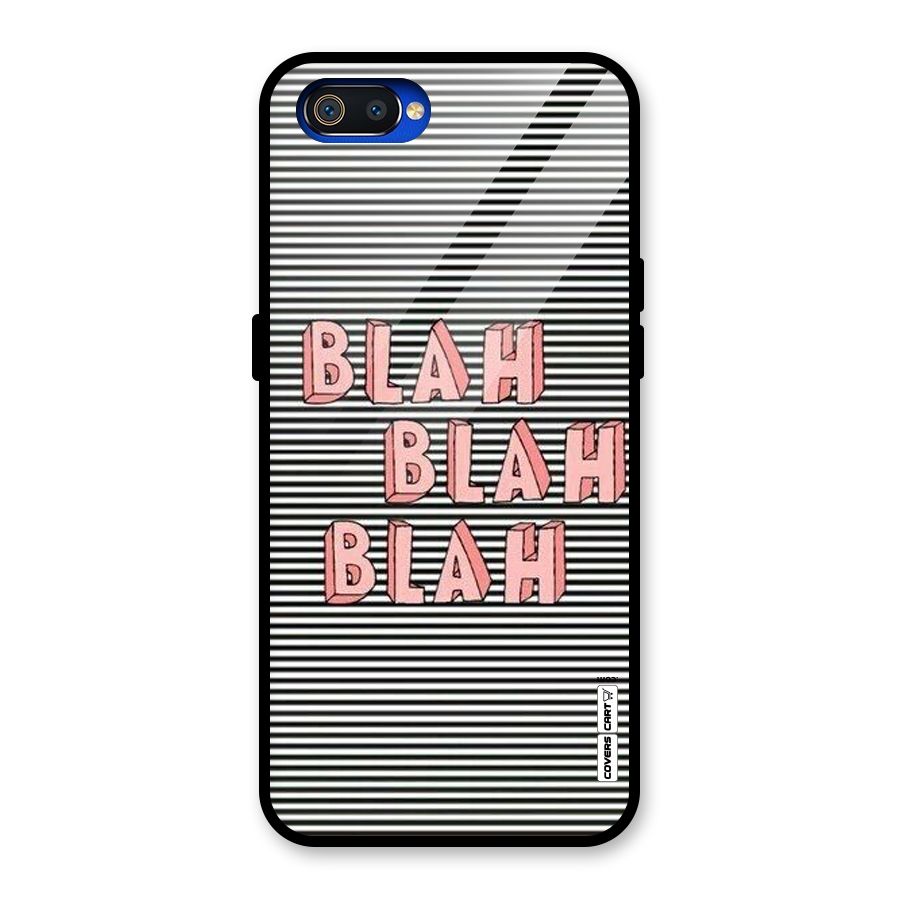 Blah Stripes Glass Back Case for Realme C2