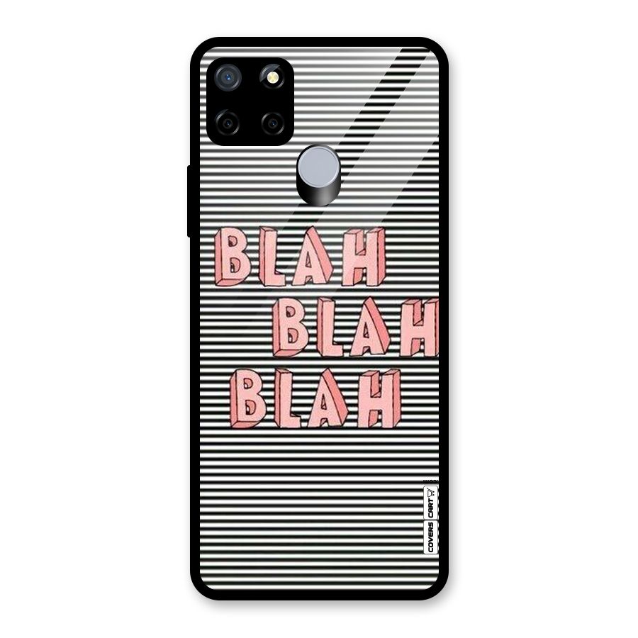 Blah Stripes Glass Back Case for Realme Narzo 20