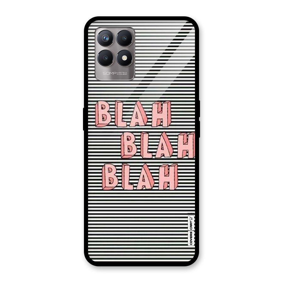 Blah Stripes Glass Back Case for Realme Narzo 50