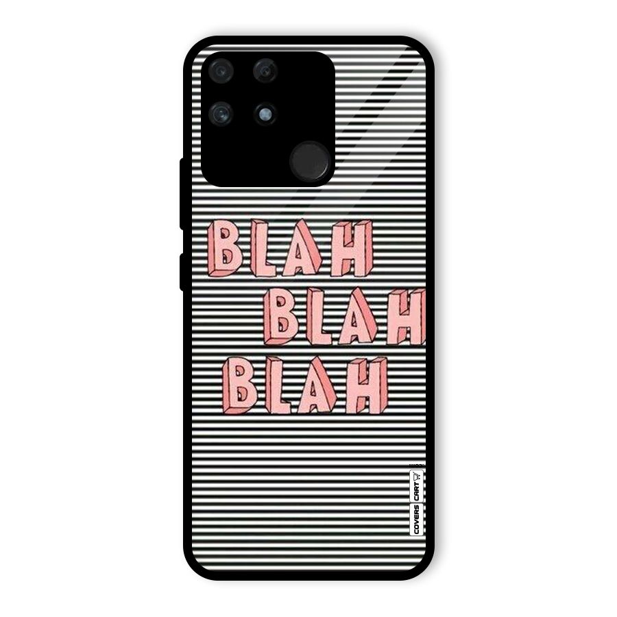 Blah Stripes Glass Back Case for Realme Narzo 50A