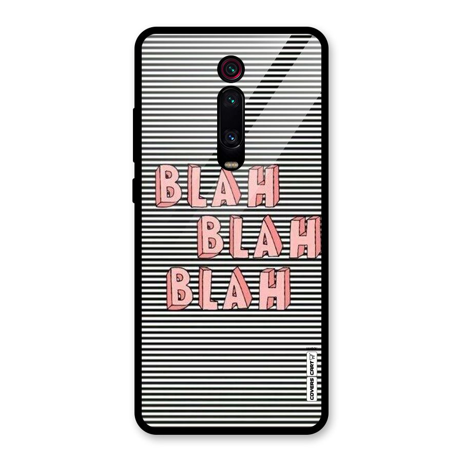 Blah Stripes Glass Back Case for Redmi K20 Pro