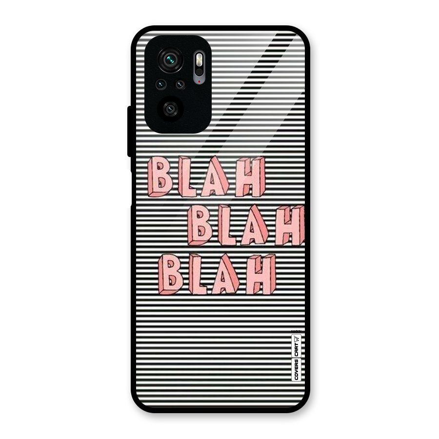 Blah Stripes Glass Back Case for Redmi Note 10S