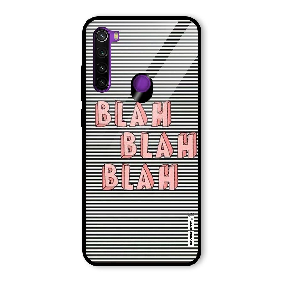 Blah Stripes Glass Back Case for Redmi Note 8