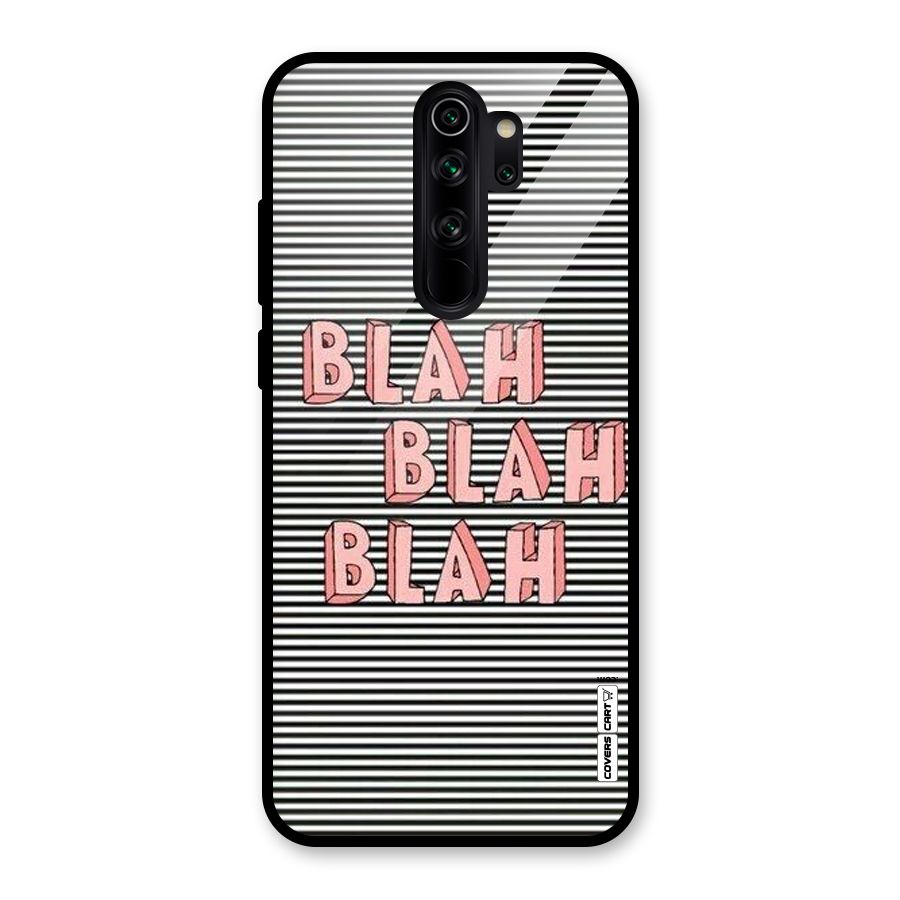 Blah Stripes Glass Back Case for Redmi Note 8 Pro