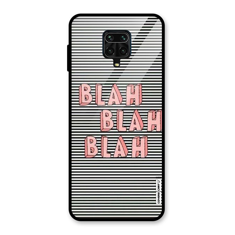 Blah Stripes Glass Back Case for Redmi Note 9 Pro Max