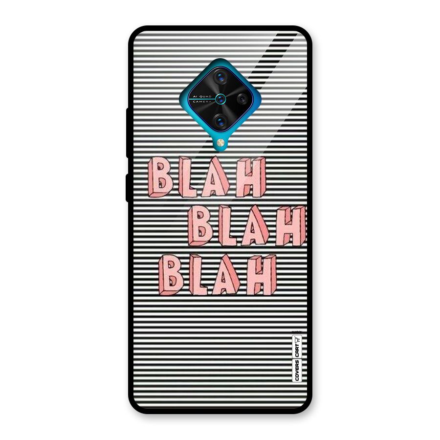 Blah Stripes Glass Back Case for Vivo S1 Pro