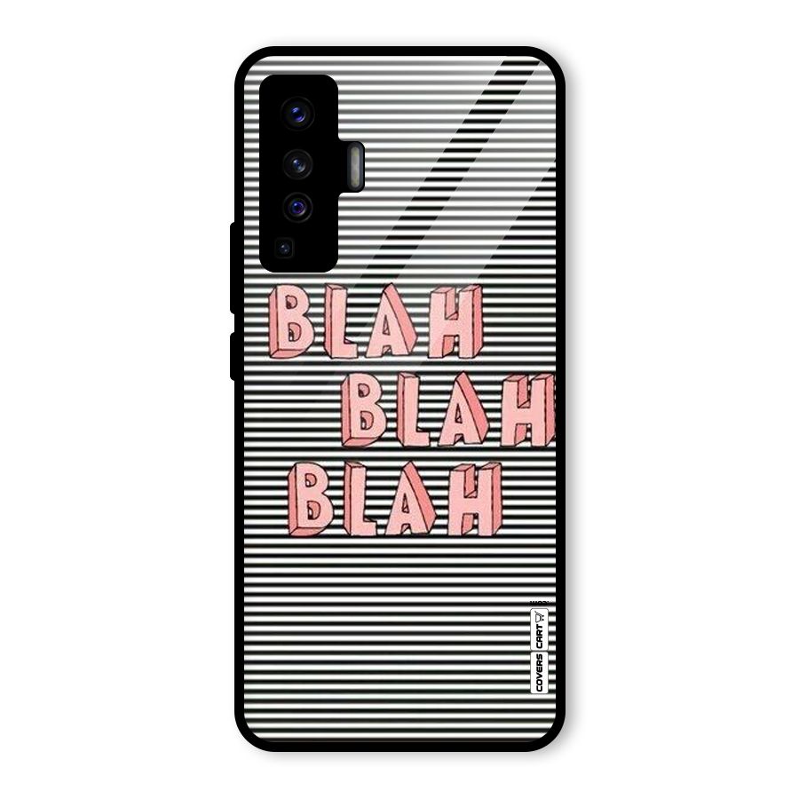 Blah Stripes Glass Back Case for Vivo X50