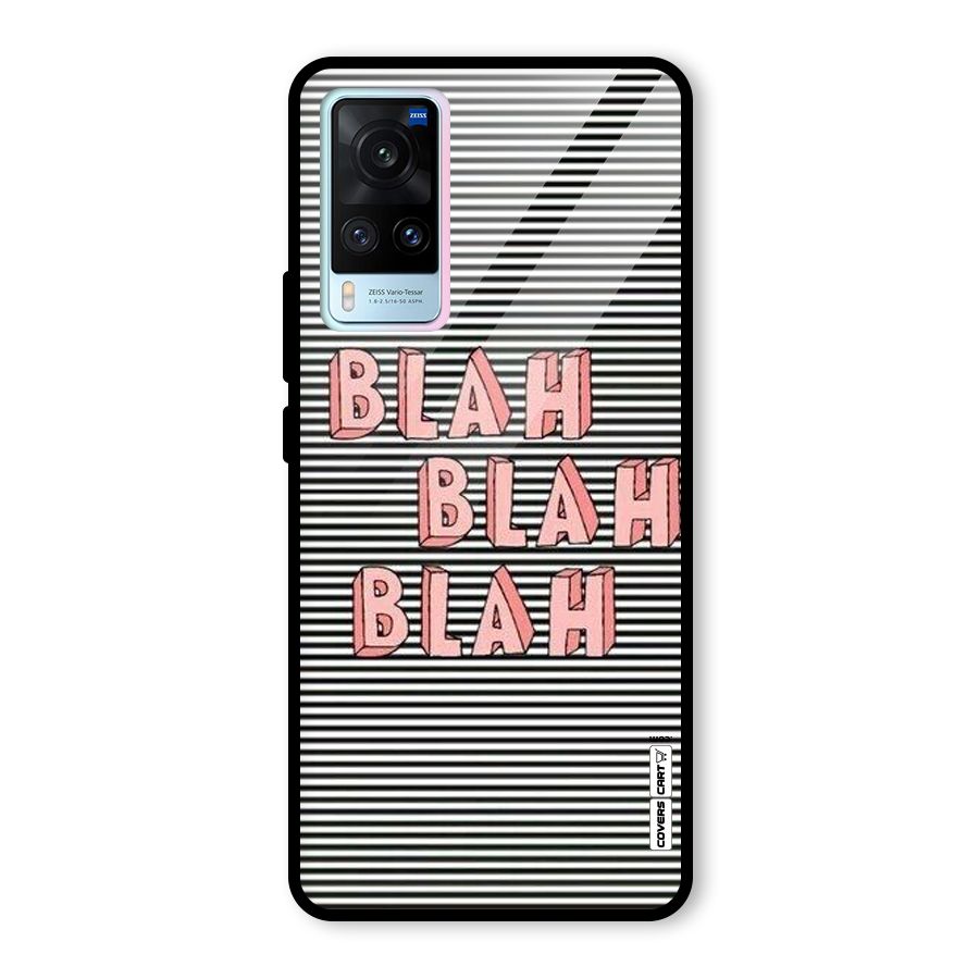 Blah Stripes Glass Back Case for Vivo X60