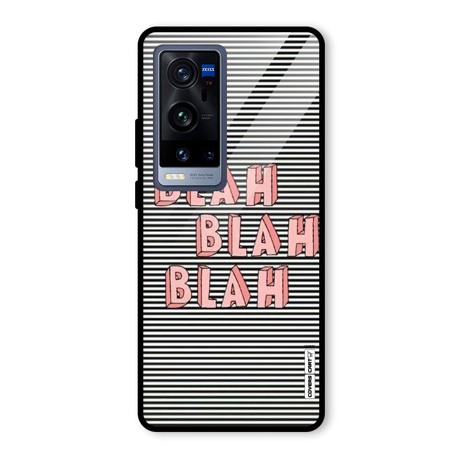 Blah Stripes Glass Back Case for Vivo X60 Pro Plus