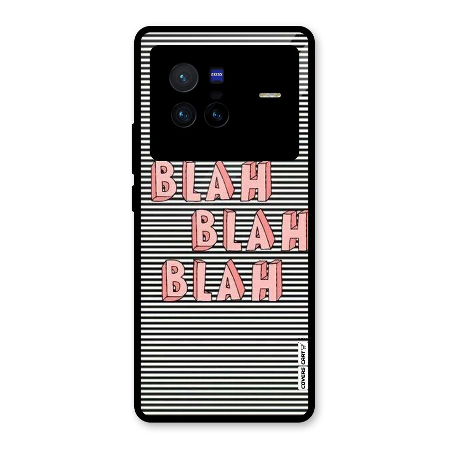 Blah Stripes Glass Back Case for Vivo X80