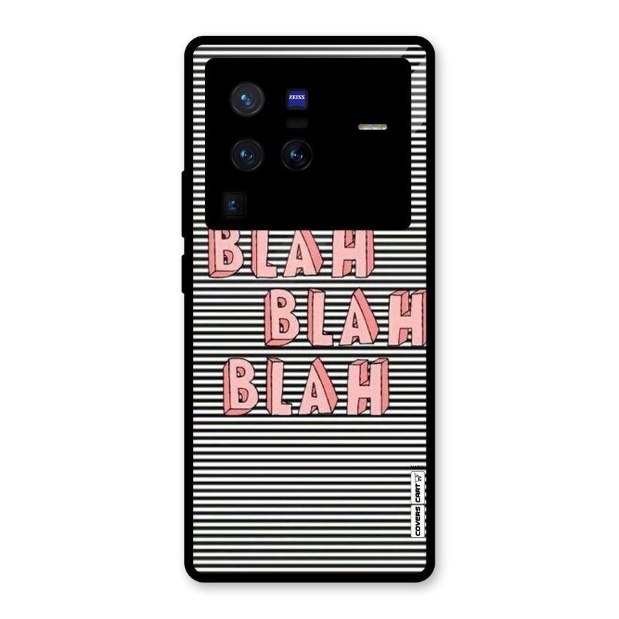 Blah Stripes Glass Back Case for Vivo X80 Pro