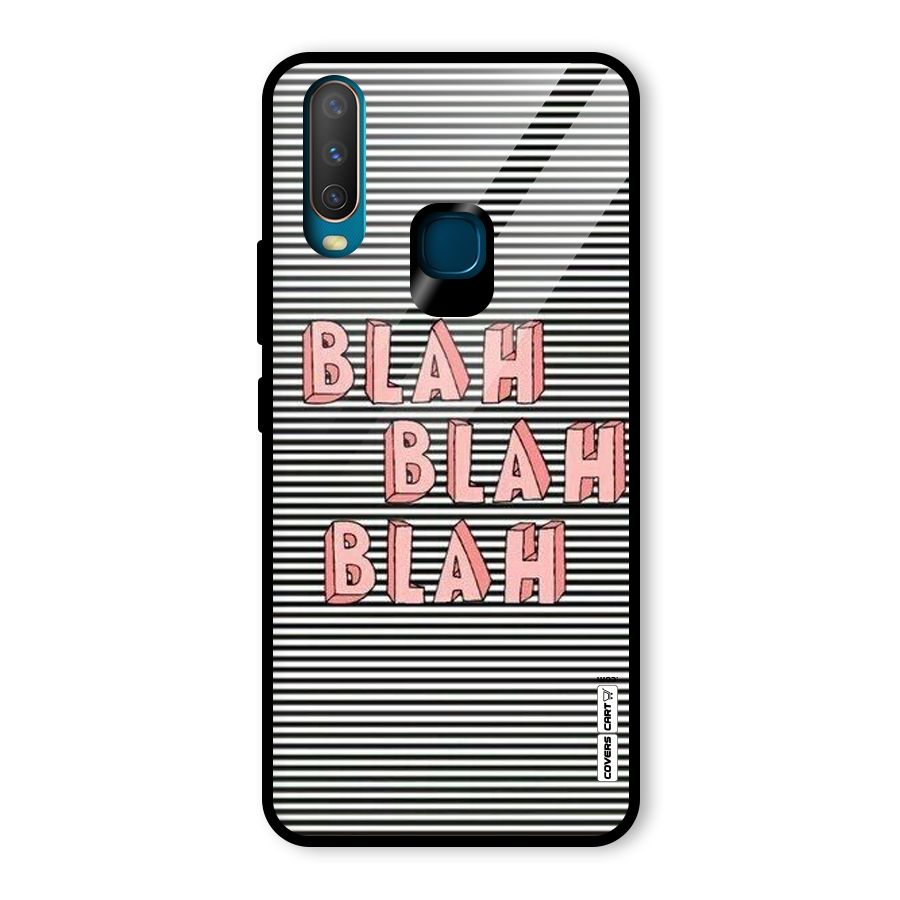 Blah Stripes Glass Back Case for Vivo Y12