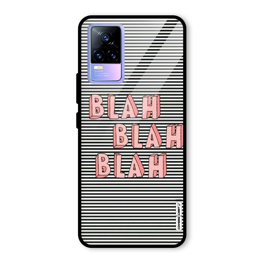 Blah Stripes Glass Back Case for Vivo Y73