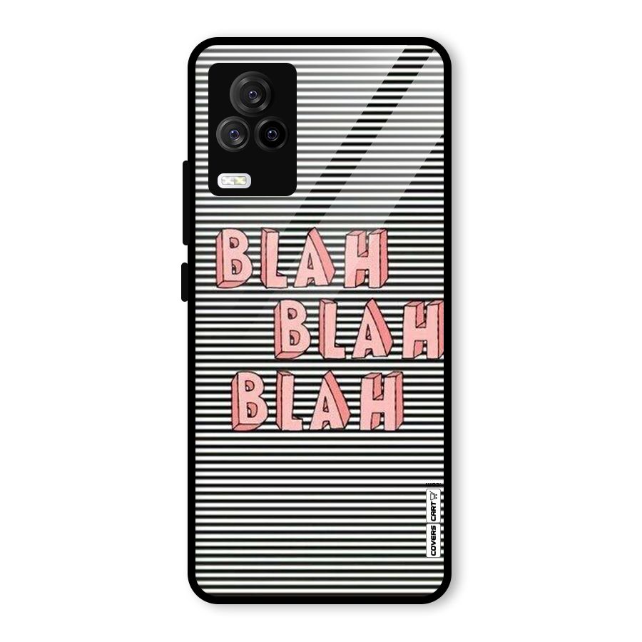 Blah Stripes Glass Back Case for Vivo iQOO 7 Legend 5G