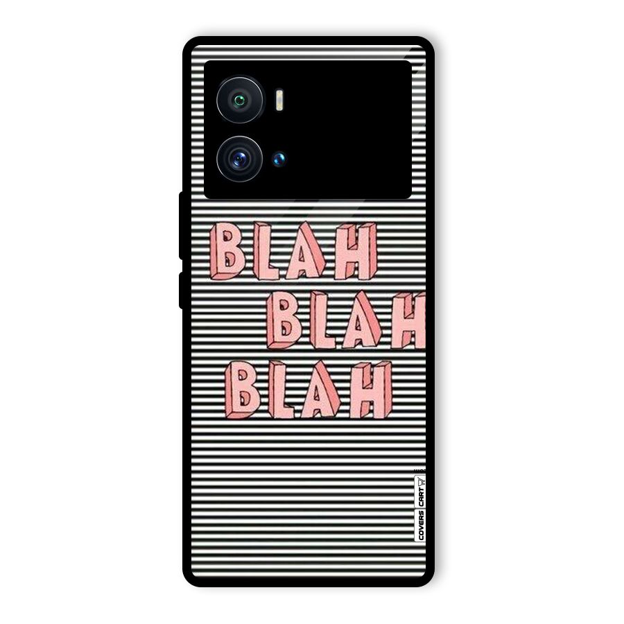 Blah Stripes Glass Back Case for Vivo iQOO 9 Pro