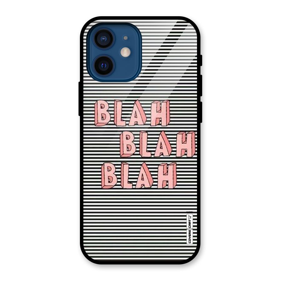 Blah Stripes Glass Back Case for iPhone 12 Mini