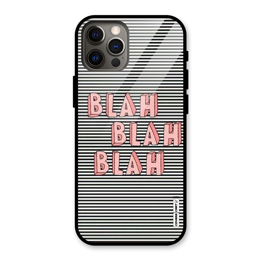 Blah Stripes Glass Back Case for iPhone 12 Pro