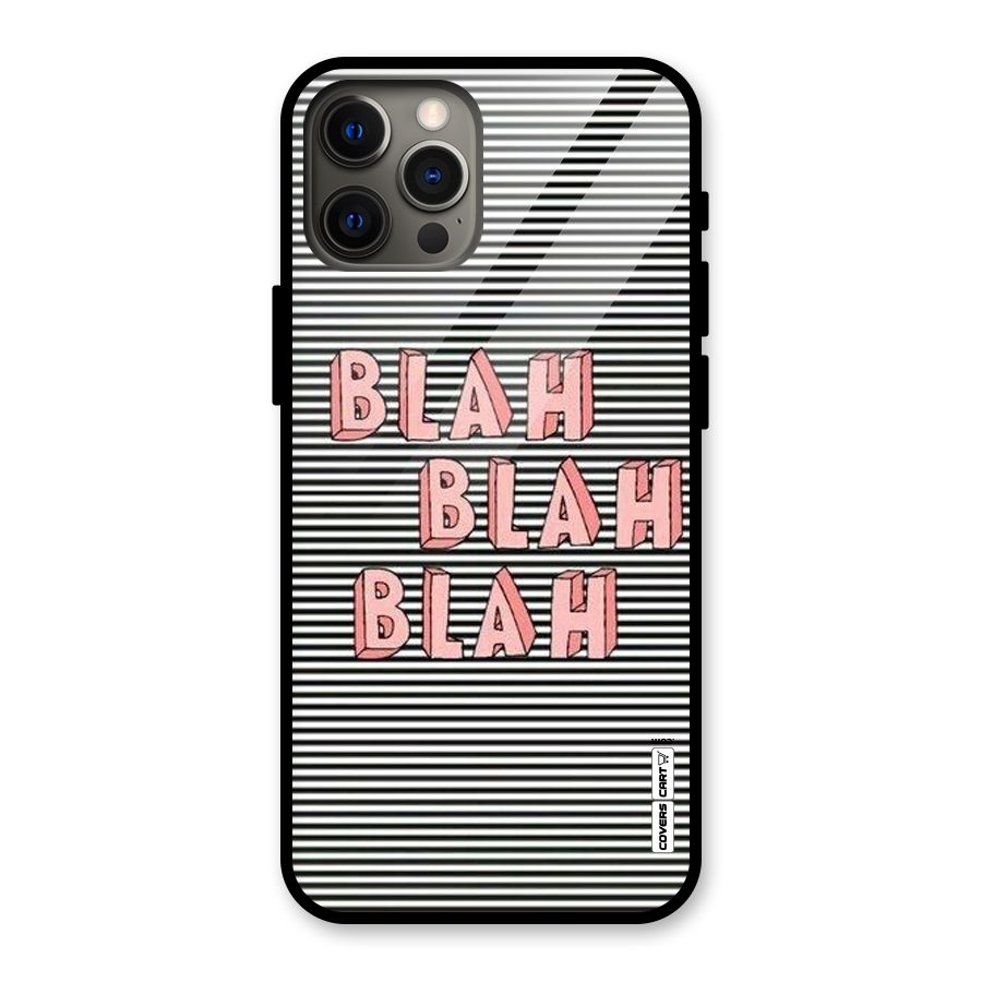 Blah Stripes Glass Back Case for iPhone 12 Pro Max