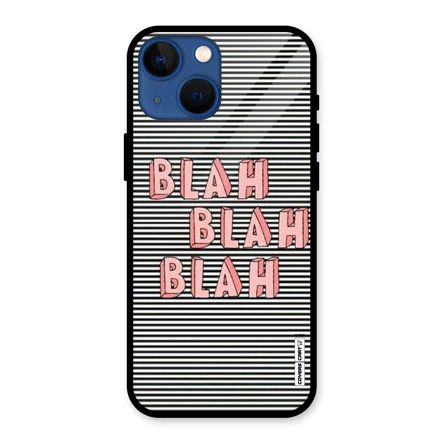 Blah Stripes Glass Back Case for iPhone 13 Mini