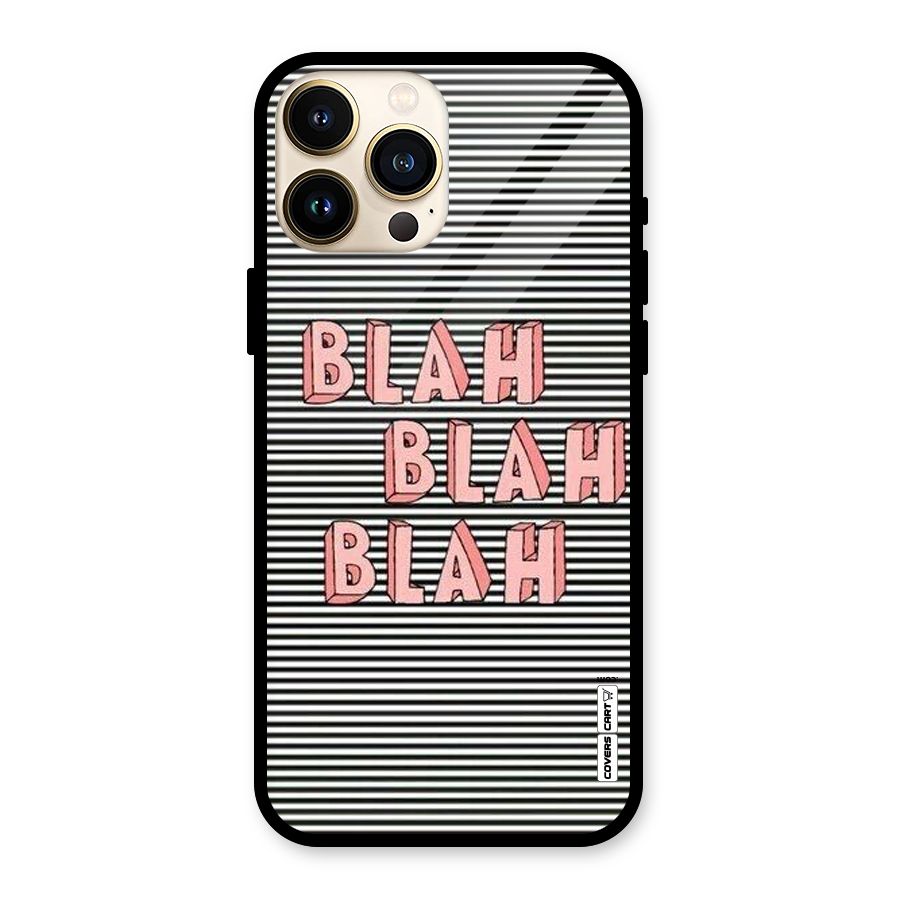 Blah Stripes Glass Back Case for iPhone 13 Pro Max