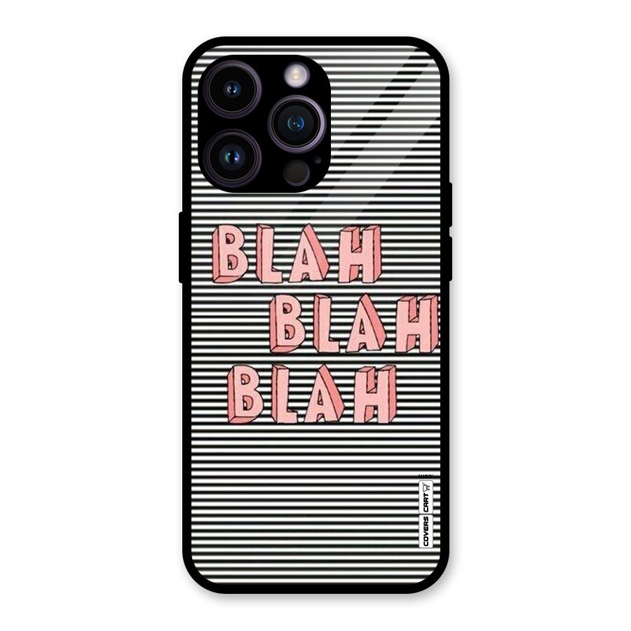 Blah Stripes Glass Back Case for iPhone 14 Pro Max