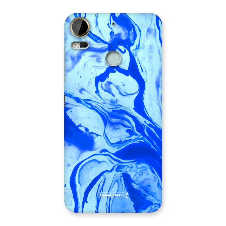 Blaze Blue Marble Texture Back Case for Desire 10 Pro