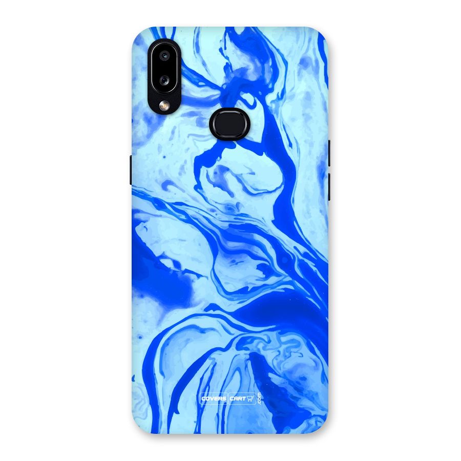 Blaze Blue Marble Texture Back Case for Galaxy A10s