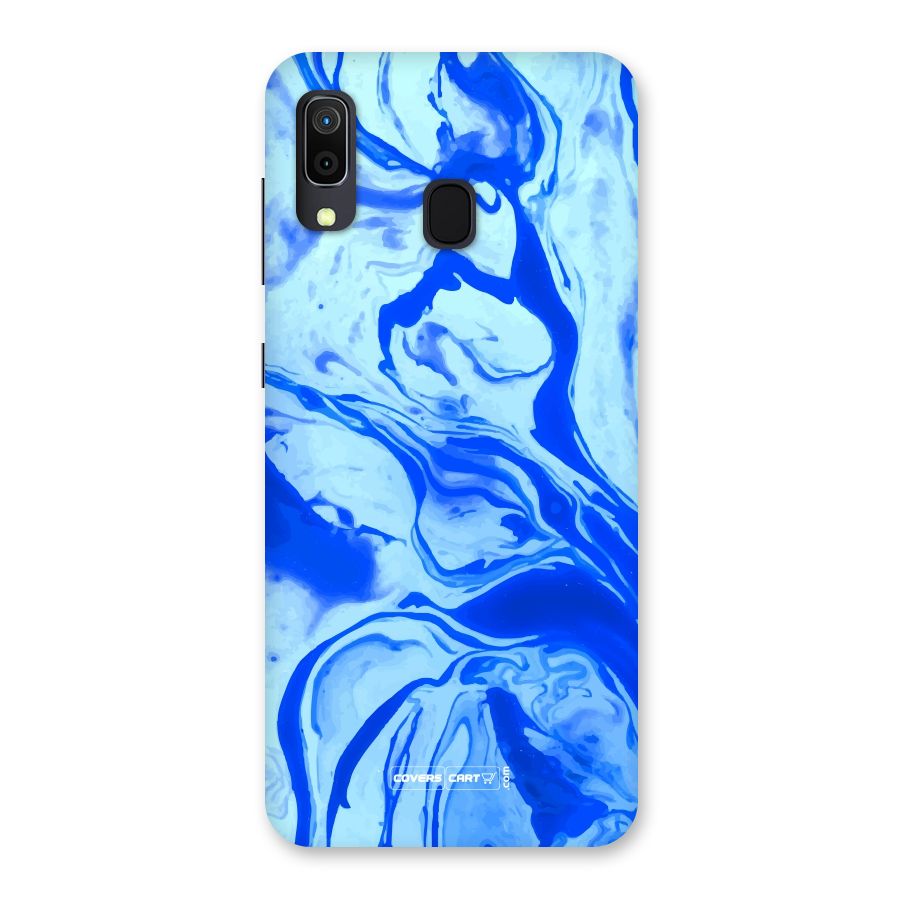 Blaze Blue Marble Texture Back Case for Galaxy A30