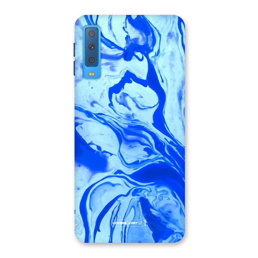 Blaze Blue Marble Texture Back Case for Galaxy A7 (2018)