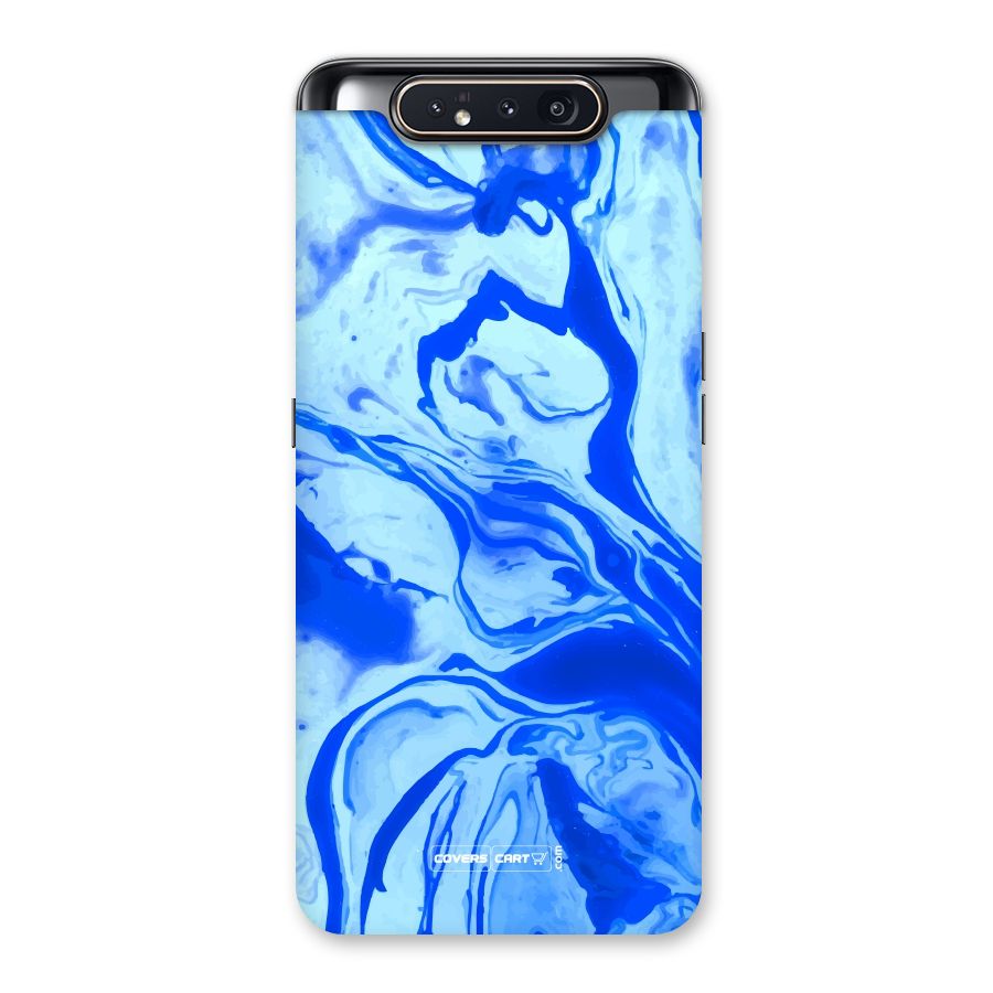 Blaze Blue Marble Texture Back Case for Galaxy A80