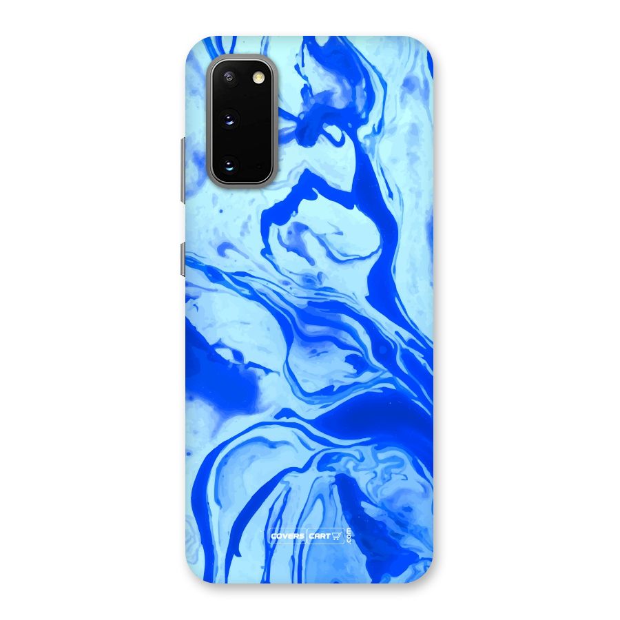 Blaze Blue Marble Texture Back Case for Galaxy S20