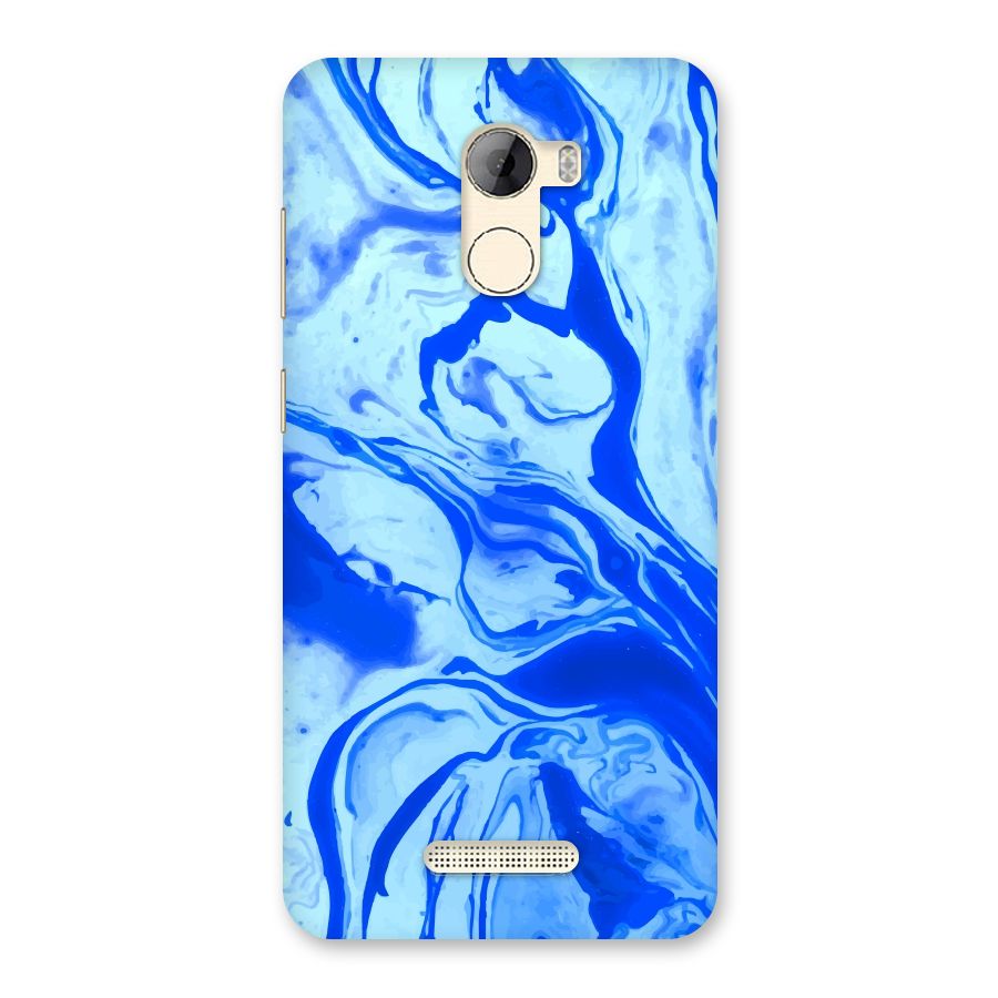 Blaze Blue Marble Texture Back Case for Gionee A1 LIte