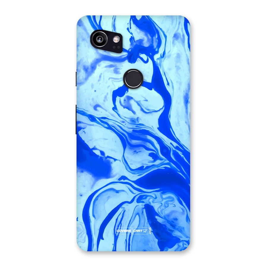 Blaze Blue Marble Texture Back Case for Google Pixel 2 XL