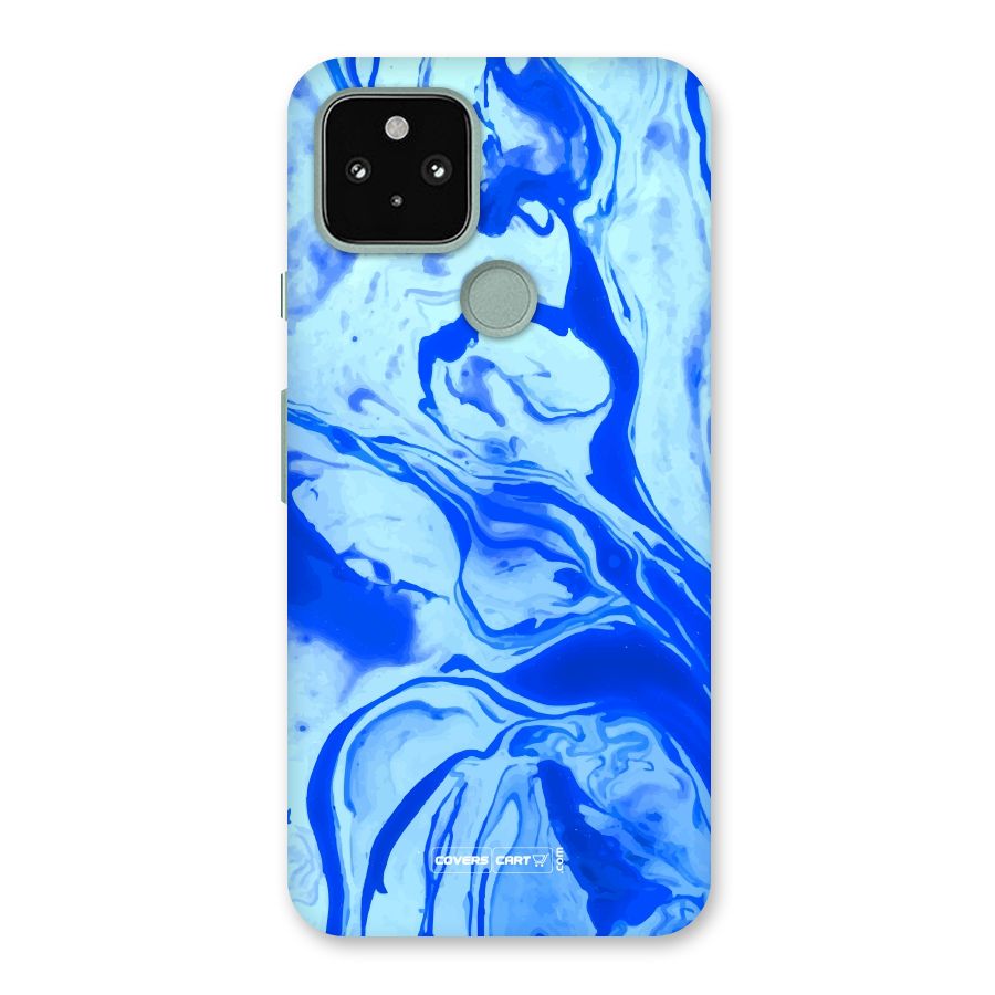 Blaze Blue Marble Texture Back Case for Google Pixel 5