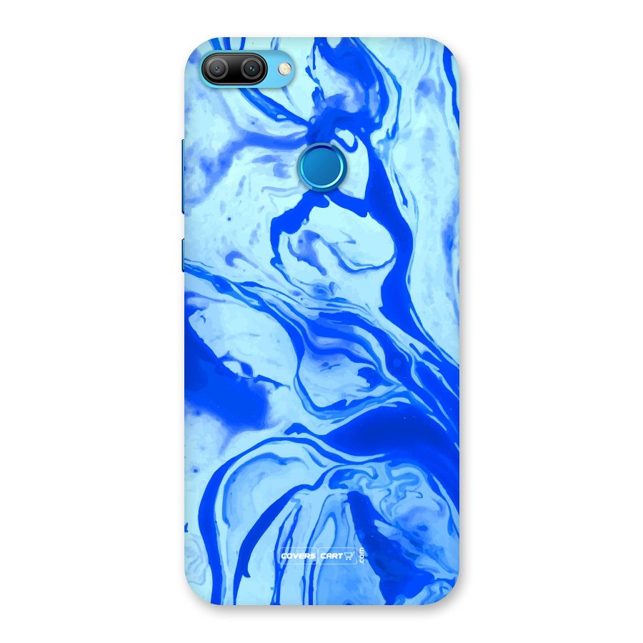 Blaze Blue Marble Texture Back Case for Honor 9N